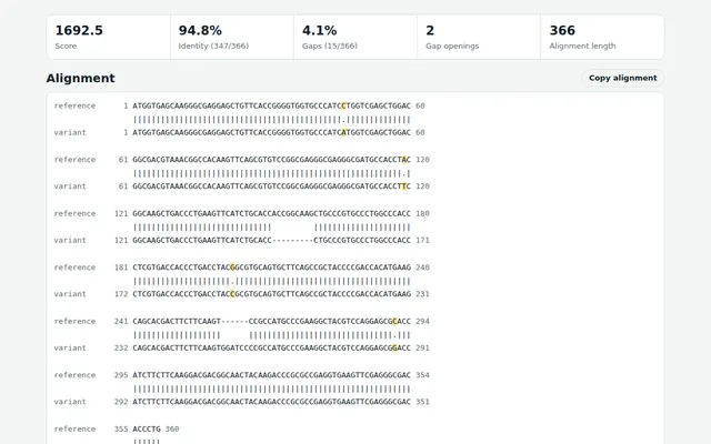 AlignBench screenshot